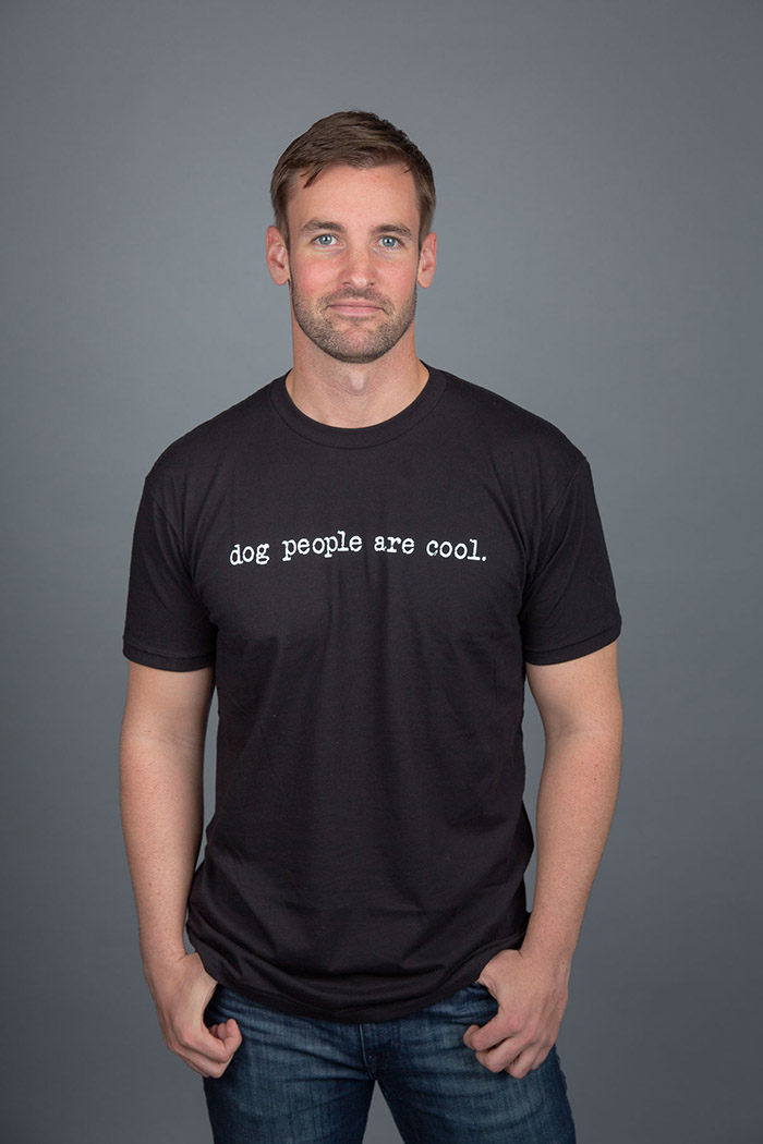 Men's Typewriter Graphic Tshirt (Black) - Dog People Cool