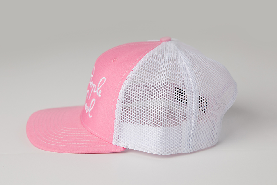 Trucker Hat, Pink - Dog People Are Cool