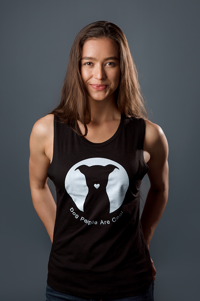 Women's Muscle Tank Top (Black) - Dog People Are Cool